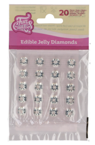FunCakes Jadalne Jelly Diamonds PRZEZROCZYSTE op./20
