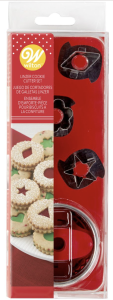 02-0-0422 Wilton Round Linzer Cut Out Cookie Cutter Set/7