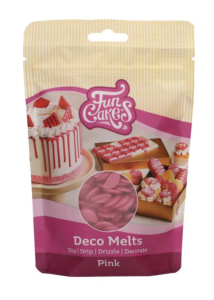 F25125  FUNCAKES DECO MELTS -PINK- 250G