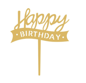 Happy Birthday szarfa ZŁOTY
