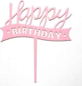 Happy Birthday szarfa RÓŻOWY