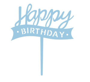 Happy Birthday szarfa BABY BLUE