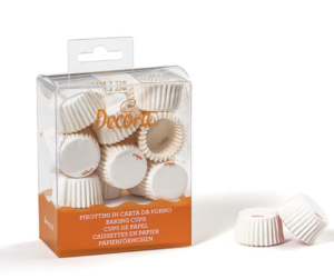 Papilotki mini BIAŁE bonbon