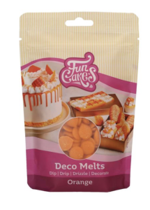 F25120 FUNCAKES DECO MELTS -ORANGE- 250G