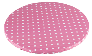 Podkład pod tort okrągły RÓŻOWY W KROPKI średnica 25cm 